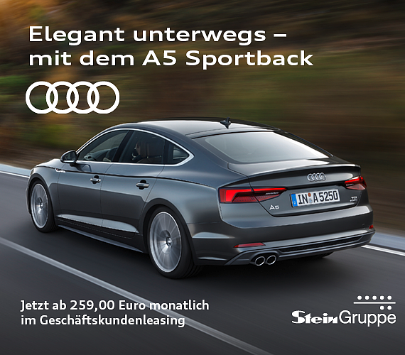 Elegant unterwegs – mit dem A5 Sportback.